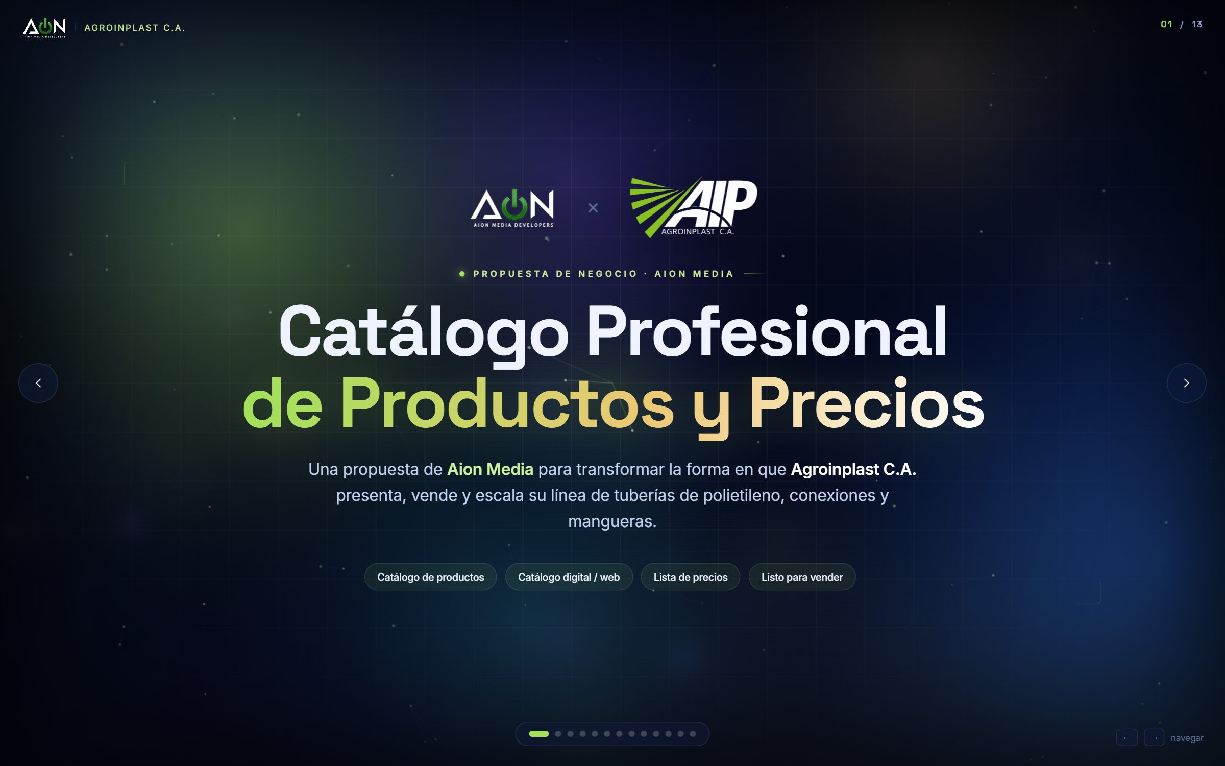Vista previa — Catálogo Profesional